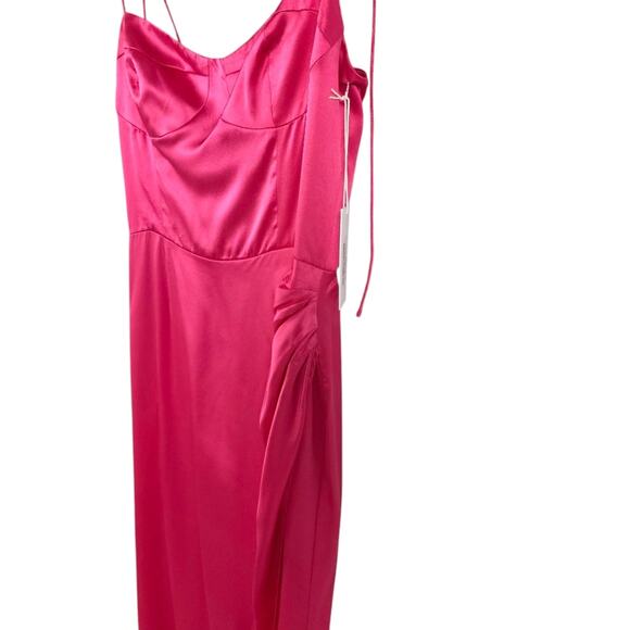 Reformation Marguerite Silk Midi Dress in Flambe Holiday Party - Picture 6 of 15